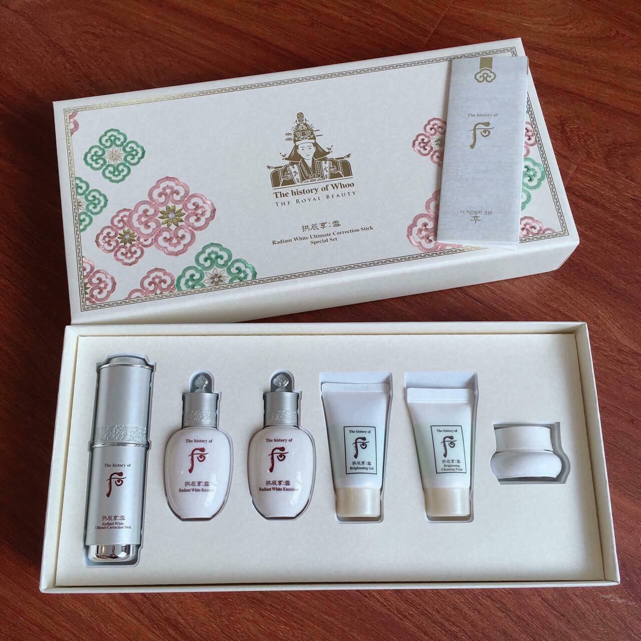 Bộ trị nám trắng da Whoo Radiant White Ultimate Correction Stick Special Set