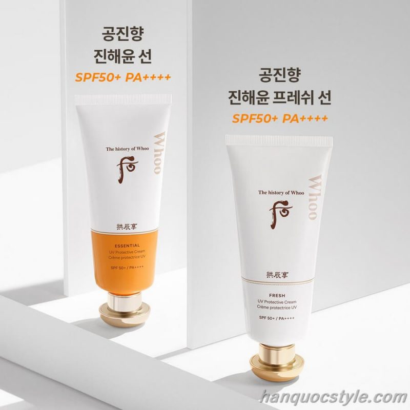 Kem chống nắng Whoo Essential Sun Cream SPF50+/PA++++ 60ml