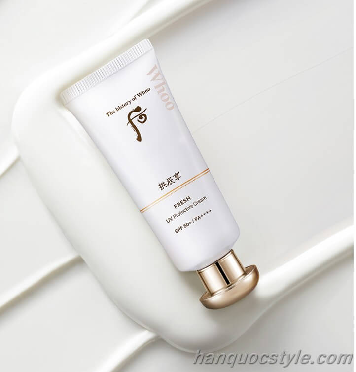 Set Kem chống nắng Whoo Gongjinhyang Fresh UV Protective Cream SPF50+/PA++++ 60ml
